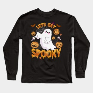 Lets Get Spooky Boo Halloween Long Sleeve T-Shirt